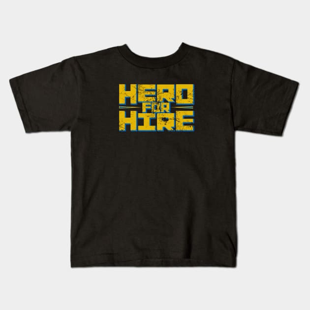 Hero For Hire Kids T-Shirt by Nazonian